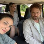 Gerard Butler Instagram - Giving my best ‘Blue Steel’ while taking @morenabaccarin on a joy ride. Or maybe it was Le Tigre? I can’t remember now. You can almost hear Wham! playing in the background can’t you? Never a dull moment on the set of #GreenlandMovie, on-demand everywhere 12/18.