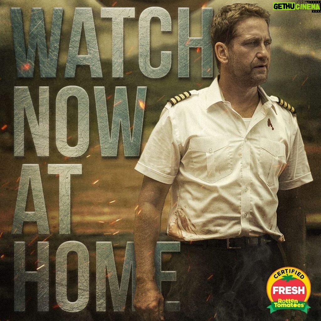 Gerard Butler Instagram - You can catch #PlaneMovie in theaters and at home now ✈️ Have you watched yet??