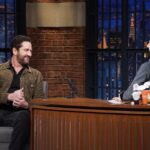 Gerard Butler Instagram – Always a laugh at @latenightseth! Catch me on the show tonight sharing stories about #PlaneMovie, it’s going to be a great time. 

Photos: Lloyd Bishop/NBC
