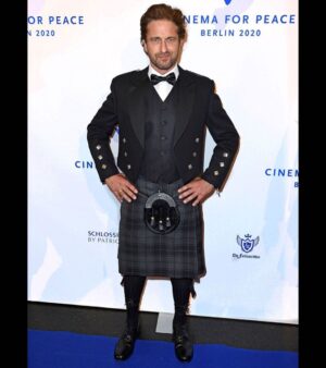 Gerard Butler Instagram - An honor to receive the @CinemaForPeace award for my work with @MarysMeals. But the guy who deserves it is the other kilt-wearing Scot – Magnus MacFarlane-Barrow, their Founder and CEO. I am in awe of what my brother Magnus has created and their daily impact on more than 1.6 million children around the globe.