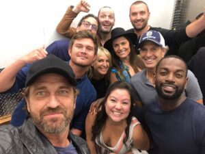 Gerard Butler Instagram - Last night I surprised an #AngelHasFallen screening with 11 of my buddies. It was awesome to experience the movie with fans on opening night. Maybe I’ll go see it again this weekend... 😉 Check out my Story to see what went down.