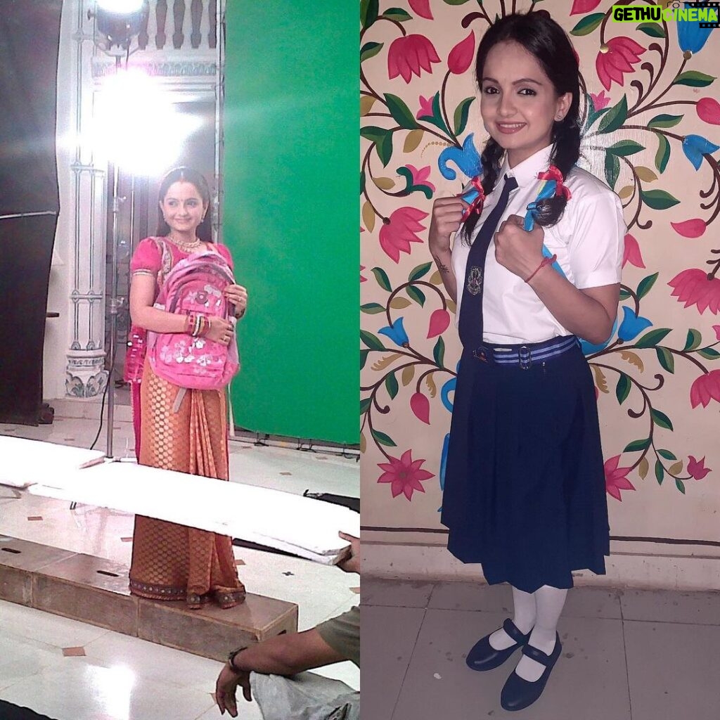 Giaa Manek Instagram - Almost a decade back Vs now ! When life throws at me an opportunity to enact the role of a school girl twice , I embrace it joyfully :) . #mohini aur uske -🚘naame. . . . #manmohini #mohini #zeetv #tuesday #throwbacktuesday