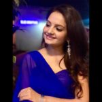 Giaa Manek Instagram - Here’s wishing you all a Happy Lohri ,Makar Sankranti and Pongal ! Love🤗 . Thank you mommy for clicking me . #aboutlastnight #lohriparty #ootd #blue #saree #indianwear #love #gratitude