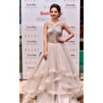 Giaa Manek Instagram - #flashbackfriday to @bombaytimesofficial @fashionweek wearing this beautiful grey layered gown designed by @kalkifashion . #friday #flashback #event #fashionweek #ootd #love