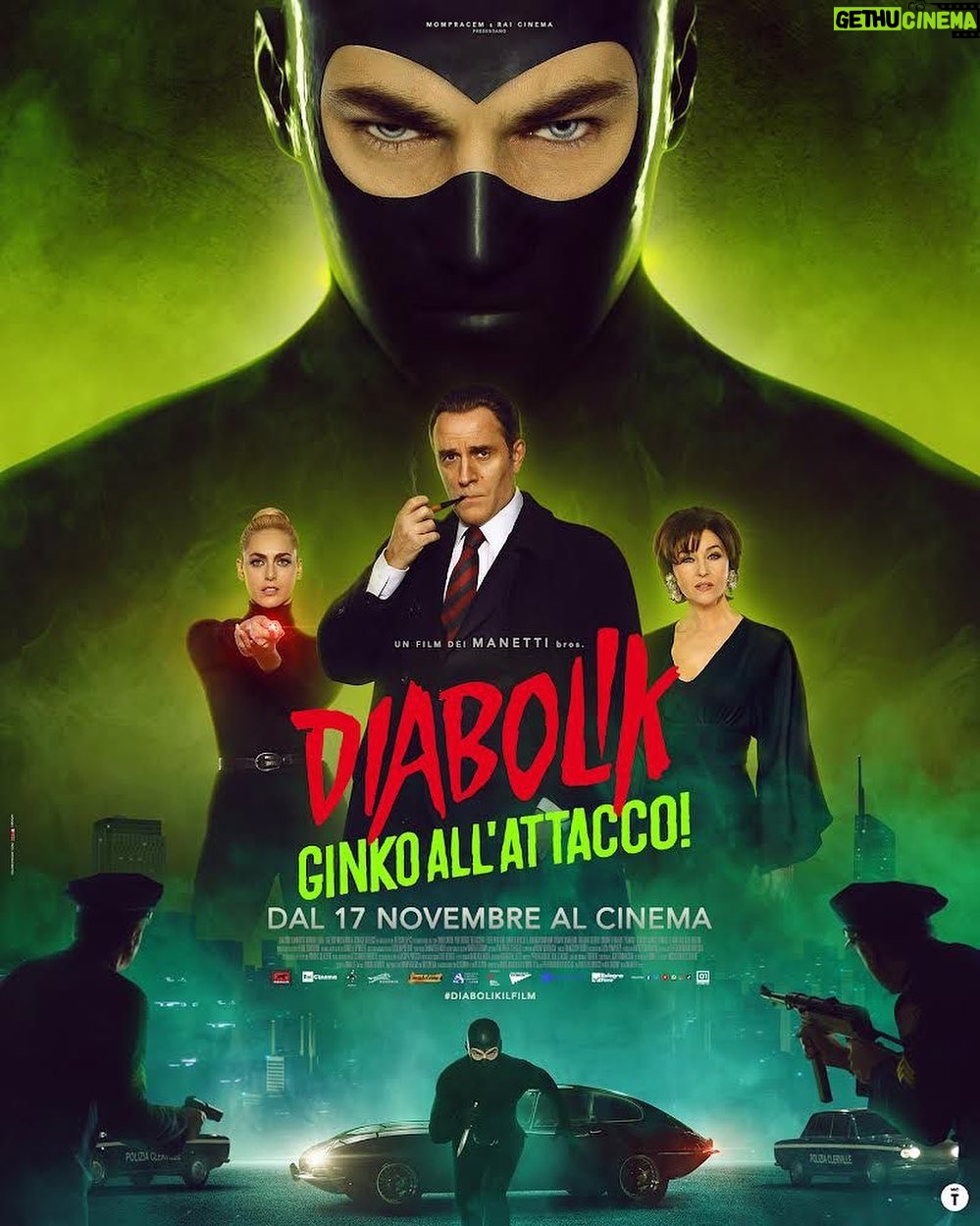 Giacomo Gianniotti Instagram - None of them are willing to lose. The Official Poster of "Diabolik - Ginko On the Attack!" is out! The second chapter of @diabolikfilm, directed by Manetti bros. In theatres in 🇮🇹 November 17th. 🥷🏻🔪 Nessuno di loro è disposto a perdere. Ecco il Poster Ufficiale di "Diabolik - Ginko all’attacco!”, il secondo capitolo di @diabolikfilm, diretto dai Manetti bros. Dal 17.11 al cinema. Clerville