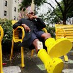 Giancarlo Esposito Instagram - Big YELLOW boots and another incredible shoot with my daughter, @radgirlrubes! 🧀🌟⚠️💛 #yellowboots #mschf #crocs