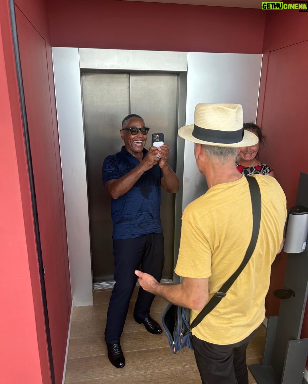 Giancarlo Esposito Instagram - La Famiglia di Esposito Family is everything! I met my cousin Giussseppe Esposito and his wife Connie for the first time in Napoli with my girls! He loved my hat and we shared photos of family, like this one of the original Neapolitan, my father Giovanni! It was truly a special time… 🙏🏽 I can’t forget to mention we met the talented @chef_emmanuel_di_liddo, oh and there is nothing like a haircut in Napoli! 🤣 #fbf