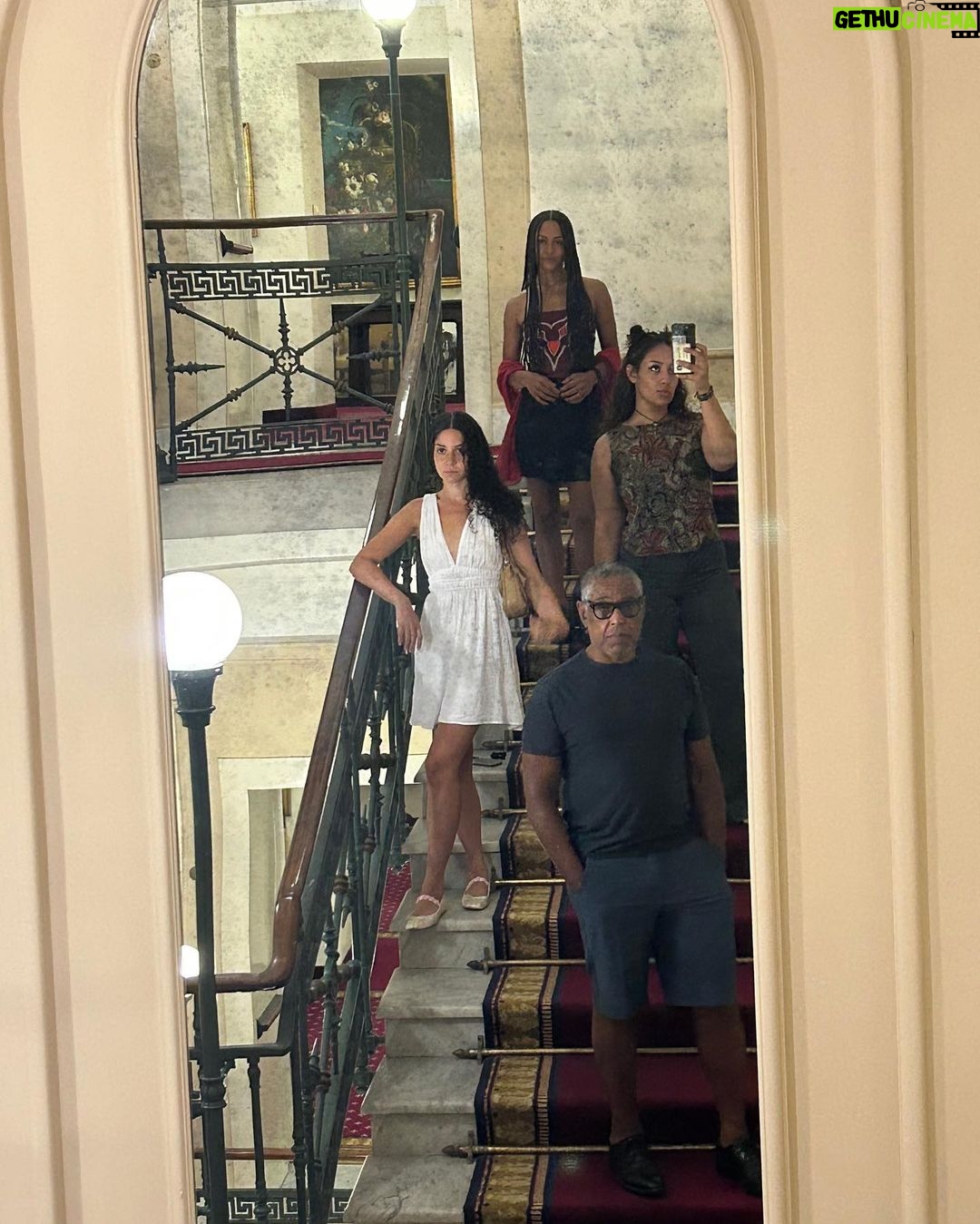 Giancarlo Esposito Instagram - La Famiglia di Esposito Family is everything! I met my cousin Giussseppe Esposito and his wife Connie for the first time in Napoli with my girls! He loved my hat and we shared photos of family, like this one of the original Neapolitan, my father Giovanni! It was truly a special time… 🙏🏽 I can’t forget to mention we met the talented @chef_emmanuel_di_liddo, oh and there is nothing like a haircut in Napoli! 🤣 #fbf