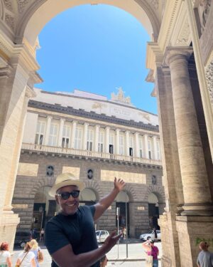 Giancarlo Esposito Instagram - San Carlo opera house in Napoli where my mother and father first met… Tears in my eyes! 

My Napoli crew, the hills of Napoli… This place is the home of my heart!