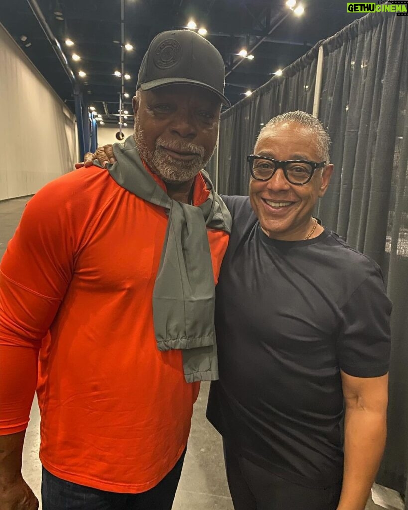 Giancarlo Esposito Instagram - I will sorely miss my dear friend and brother Carl Weathers. You are truly one of the most wonderful human beings I have had the honor and pleasure of spending time with! I am grateful for your influence and support of all things good in my life. This is how I will always remember you. My dear friend and brother. 💙🙏🏽