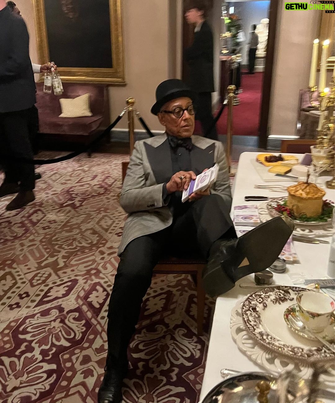 Giancarlo Esposito Instagram - A true Great Britain Hollywood premiere of THE GENTLEMEN! It was great to feel the audience reaction and fervor for this #GuyRitchie classic! Netflix did it right in proper British style! #TheGentlemen premieres TOMORROW on @netflix. πππ½ Also, love my double trouble jacket by @acustom! Made me feel like a proper English gentleman! High Lapel! High and tight!