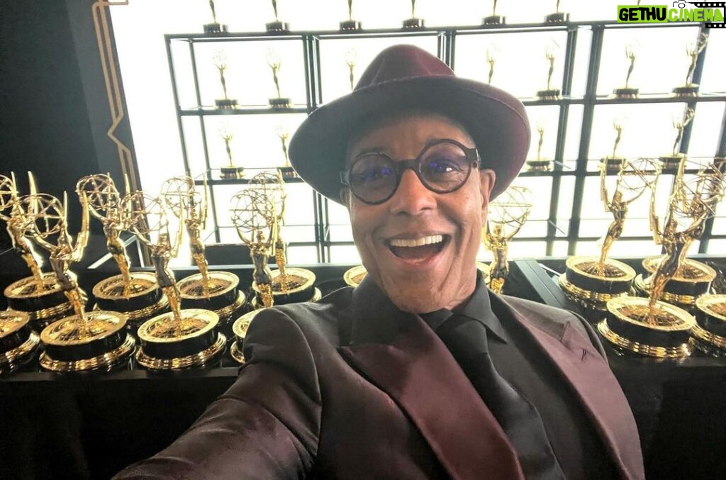 Giancarlo Esposito Instagram - It’s always an honor to attend the #Emmy’s and I’ve been so fortunate to do so for the past seven years with my #BetterCallSaul family. It’s been a wonderful and blessed run. 🙏🏽💙 Congratulations to all the winners and nominees! #75thEmmys P.S. Check out the 4th slide - we got to watch Emmy awards being engraved! So cool. __ 📸: Jordan Strauss and Colin Young-Wolff for the Television Academy/AP Images