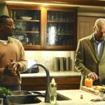 Giancarlo Esposito Instagram - Dinner for two in honor of #BryanCranston’s Birthday today! 😉🔪🧄 What season of #BreakingBad is this from? ☠️ #GusFring #WalterWhite