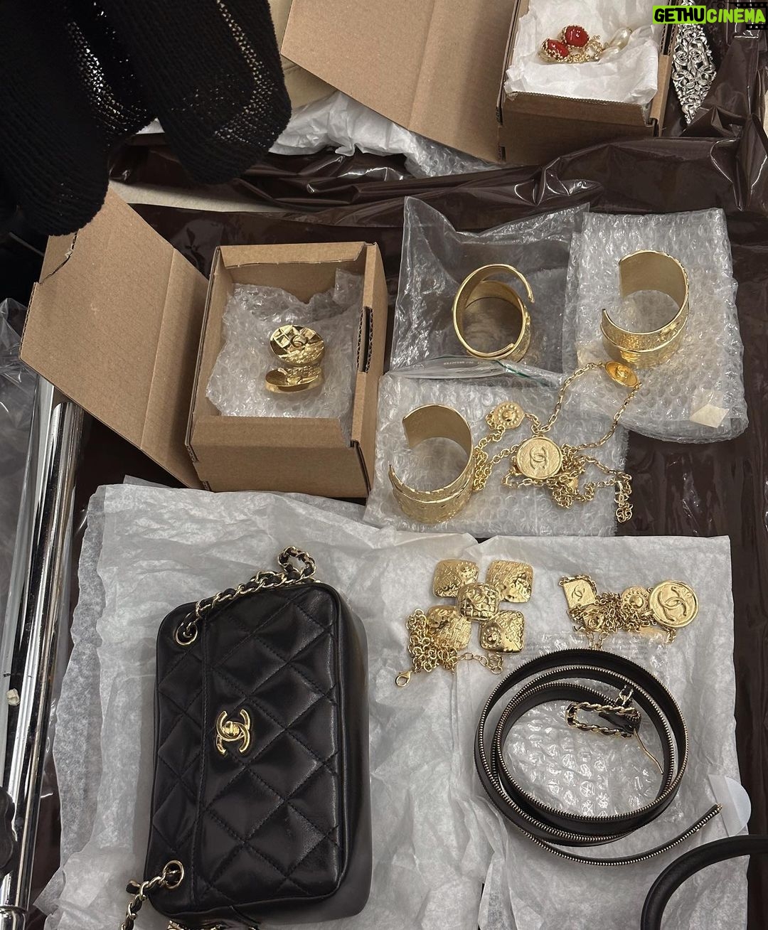Gigi Hadid Instagram - Merci merci merci 🖤 to the teams at @chanelofficial @miumiu @isabelmarant, every time back with you all is a blessing. Big love 🥐