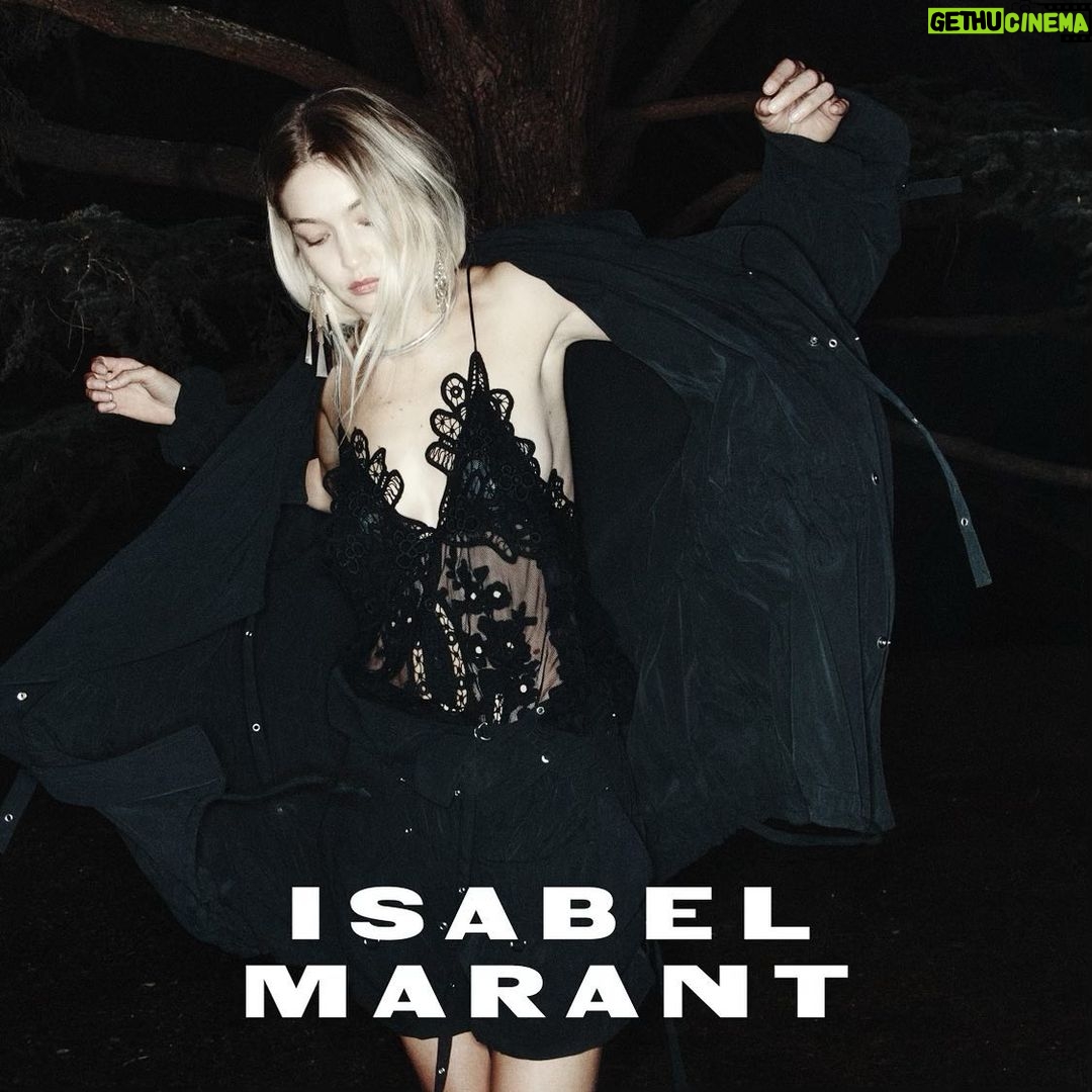 Gigi Hadid Instagram - New @isabelmarant 💡 I’m a 4ever fan of the bada⚡︎⚡︎ woman that is Isabel Marant and always love time with her & her sweet team. Merci beaucoup mes amis ❣️