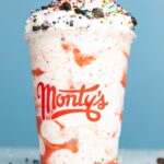 Gigi Lazzarato Instagram - My “Gigi Oreo-geous” oaty soft serve with fresh blended strawberry puree, oreo cookie crumbles and sprinkles is available now at all @montysgoodburger locations🍦🍓🍔🥤🍟 A portion of each shake sale will go to the Trans Wellness Center🏳️‍⚧️ Trust me you need to try this it’s SOOO yummy🥵