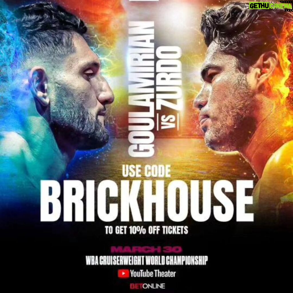 Gilberto Ramírez Instagram - Tickets On Sale‼️ USE PROMO CODE: "BRICKHOUSE" For DISCOUNT!! Link in Bio‼️ Time to Make History on March 30th🇲🇽🥊 #GoulamirianZurdo #BrickhouseBoxingClub YouTube Theater