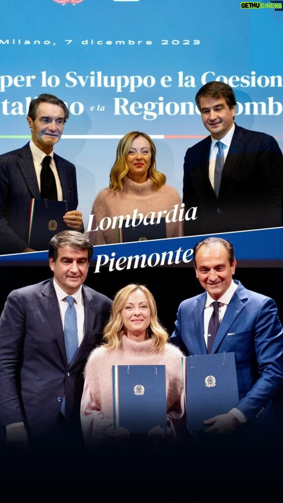 Giorgia Meloni Instagram - Continua il nostro giro per l’Italia, continuano i nostri accordi tra il Governo e le regioni, per dare risposte puntuali e concrete a milioni di cittadini. Avanti tutta.