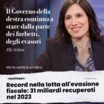 Giorgia Meloni Instagram - Cara Elly, ma se il “Governo della destra che sta dalla parte dei furbetti e degli evasori” è il Governo che ha raggiunto i migliori risultati nella lotta all’evasione fiscale ed ha battuto il record di importi recuperati, i governi precedenti, quelli di sinistra, come li definiresti?