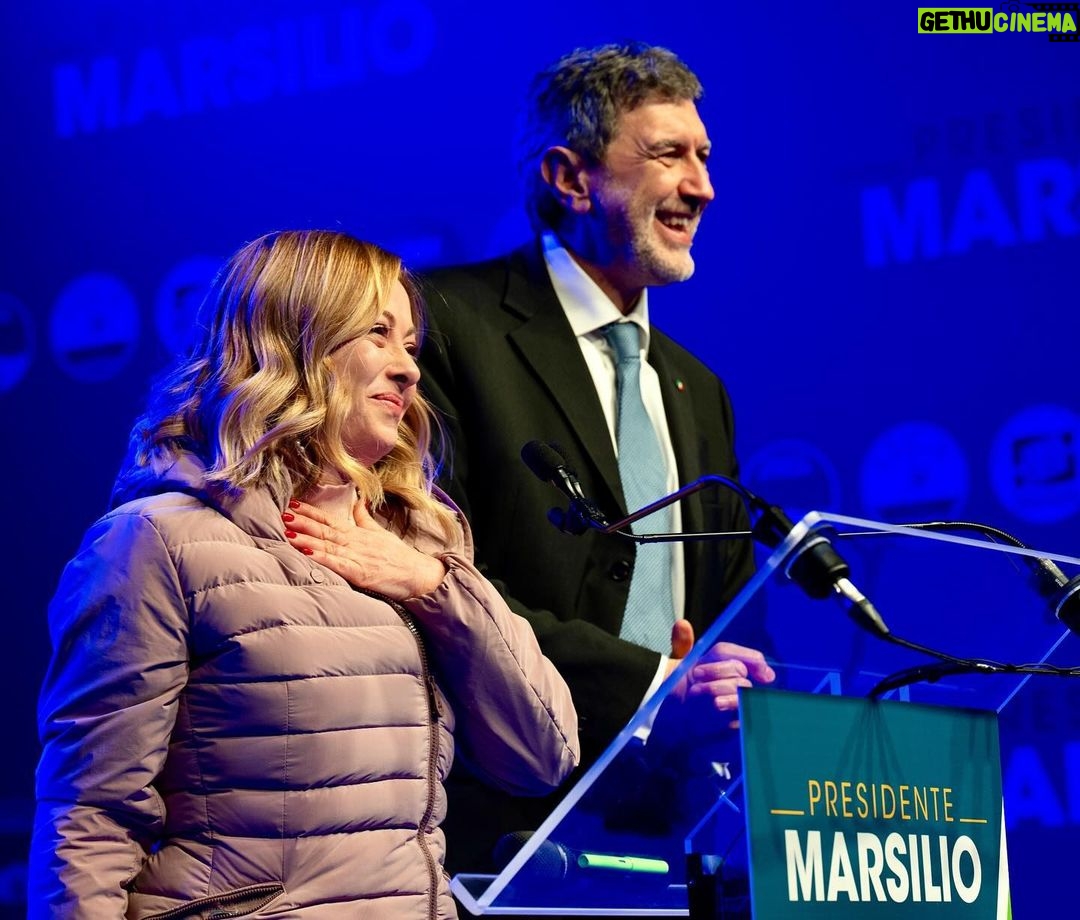Giorgia Meloni Instagram - Il Centrodestra unito per @marco_marsilio Presidente dell’Abruzzo.