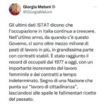 Giorgia Meloni Instagram - Segno di una Nazione che punta sul “lavoro di cittadinanza”, lasciandosi alle spalle le fallimentari ricette del passato.