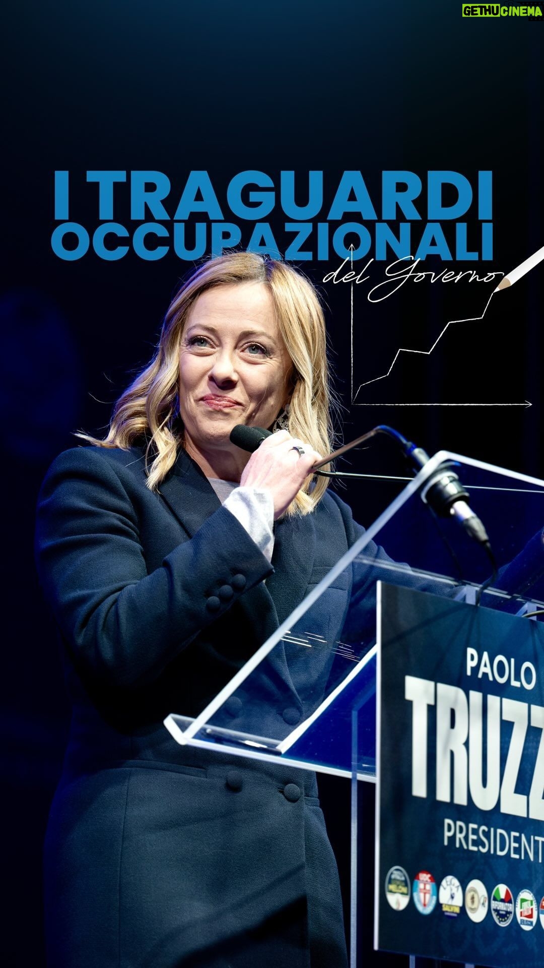 Giorgia Meloni Instagram - Occupazione: ecco come il Governo sta raggiungendo importanti traguardi.