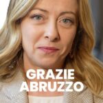 Giorgia Meloni Instagram - Grazie Abruzzo!