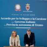Giorgia Meloni Instagram – Cerimonia per la firma dell’Accordo per lo Sviluppo e la Coesione tra il Governo e la Provincia Autonoma di Trento.