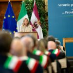 Giorgia Meloni Instagram - Cerimonia per la firma dell’Accordo per lo Sviluppo e la Coesione tra il Governo e la Provincia Autonoma di Trento.