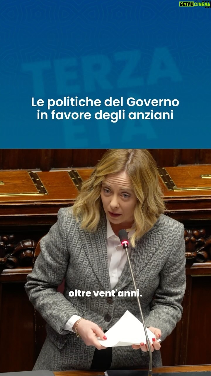 Giorgia Meloni Instagram - Dal Governo importanti iniziative per la terza età. Oggi, in CdM, un decreto che stanzia complessivamente oltre un miliardo di euro per i primi due anni. Lavoriamo per garantire alle persone anziane di questa Nazione una vecchiaia serena e dignitosa.