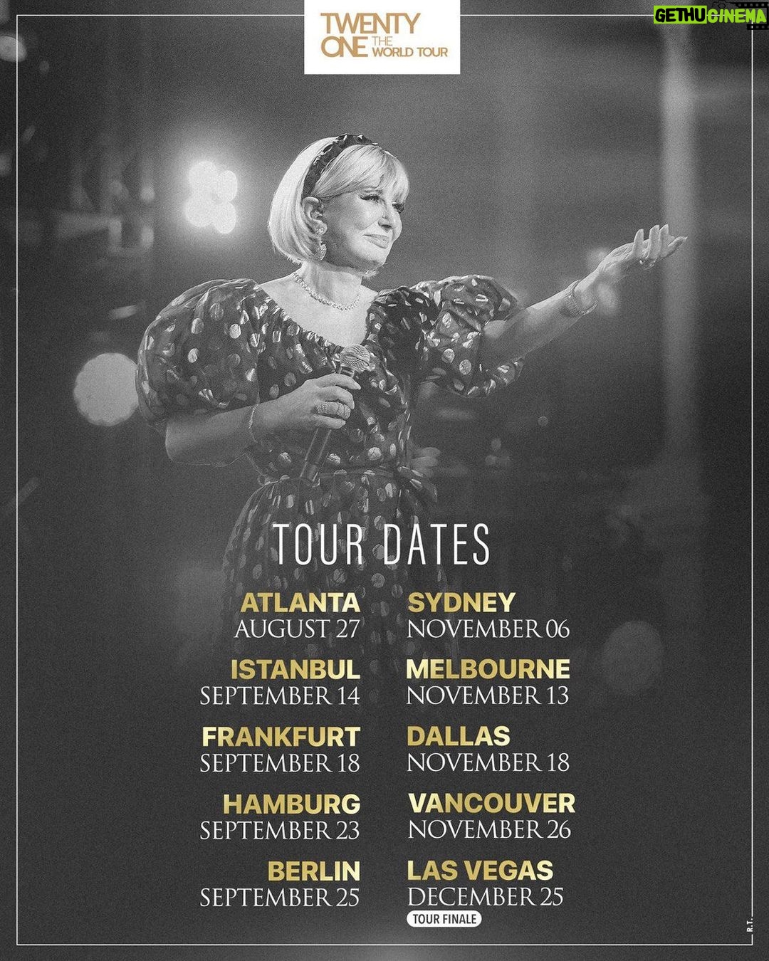 Googoosh Instagram - All Good Things Come to an End! Ten shows remaining of the amazing 21 WorldTour 🥂 تور جهانی و بی نظیر “۲۱” گوگوش زمستان امسال به پایان میرسد✨ Atlanta 🇺🇸 Istanbul 🇹🇷 Frankfurt 🇩🇪 Hamburg 🇩🇪 Berlin 🇩🇪 Sydney 🇦🇺 Melbourne 🇦🇺 Dallas 🇺🇸 Vancouver 🇨🇦 Las Vegas 🇺🇸