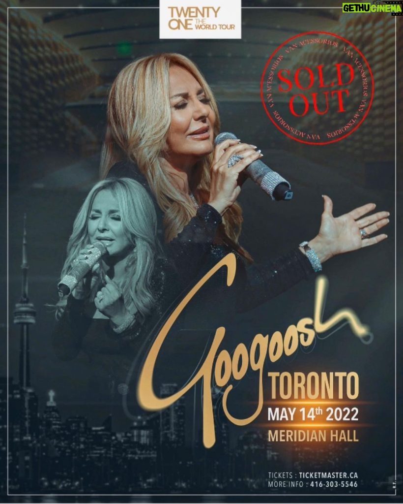 Googoosh Instagram - 21TheWorldTour Live in Toronto 🇨🇦 Saturday, May 14 #SoldOut Toronto, Ontario