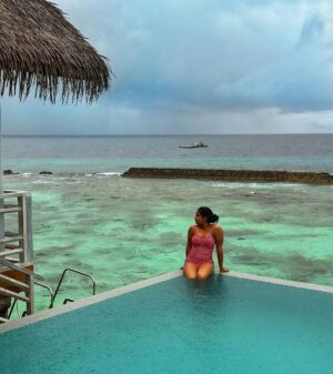 Gouri G Kishan Instagram - The only blues that I like 🌊👙