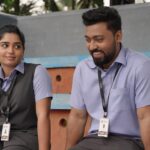 Gouri G Kishan Instagram - Looking back at some memorable moments from the sets of #Anuragam 🩵🌺 Streaming now on @hr_ott 💃 @gauthamvasudevmenon @lenaasmagazine @actor.aswin @shahad_k_muhammad