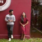 Gouri G Kishan Instagram - Looking back at some memorable moments from the sets of #Anuragam 🩵🌺 Streaming now on @hr_ott 💃 @gauthamvasudevmenon @lenaasmagazine @actor.aswin @shahad_k_muhammad