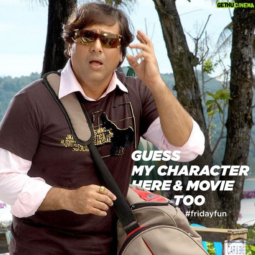 Govinda - 103.1K Likes - Guess my movie and character here. Can you ?? Let's Check who gets it right. Have Fun because it's Friyay. #fanometer #fridayfun #movietime #comedy #guesswho❓