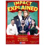 Govinda Instagram - Catch me and Sunita live today on Facebook 9pm onwards at IMPACT EXPLAINED with International Promoter Mr. Karl Kalra and Octave Entertainment's Director Neeraj Mishra....Hosted by Pragya Sen.