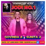 Govinda Instagram - Hey Guys Don’t forget to catch me & Sunita live with Neeraj Mishra at Quarantine Talks with Jodi No. 1 on 12th June @ 12.30PM IST on Facebook Live Much Love ❤️ See You All. #quarantinelife #funtimes #betterhalf #entertainment #dhamaal #stayhomestaysafe