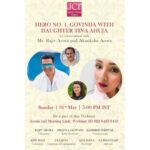 Govinda Instagram - Join us Tomorrow for a Light Hearted Fun Chat with @tina.ahuja @jcf_jaipur @akanksharora @rajivarora15 @Mfjcfjaipur @amrapalijewels @tribebyamrapali #Sunday #Fun #quarantineandchill #stayhomestaysafe😷🏡👣🙏🏻❤️