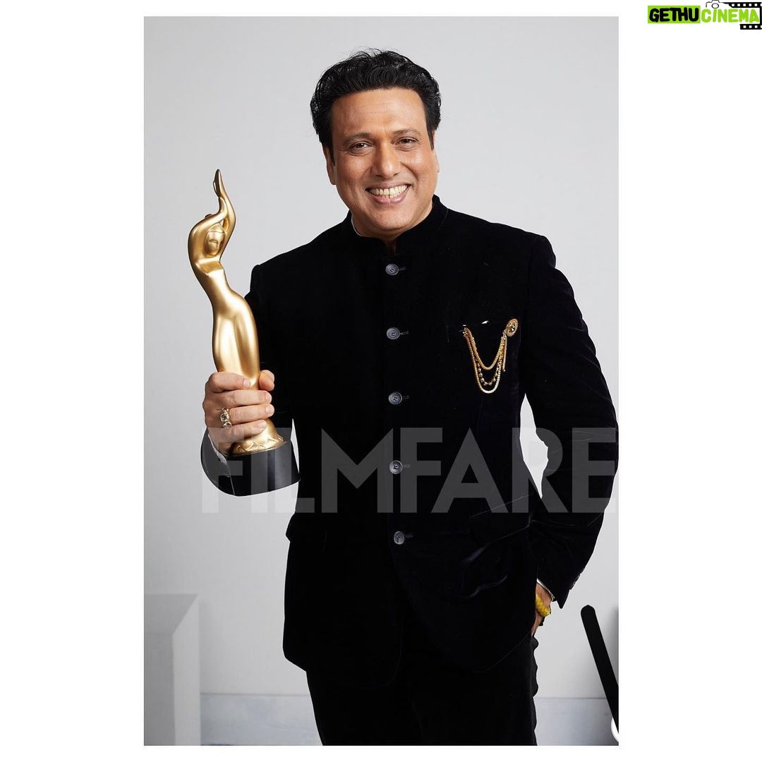 Govinda - 101.6K Likes - Thank you @filmfare @jiteshpillaai for This Golden Lady!! ❤️ #filmfare2020