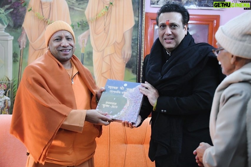 Govinda - 100.5K Likes - It was a Pleasure meeting Chief Minister of Uttar Pradesh Yogi Adityanath ji had a lovely conversation & Thank you so much for all the regards.😊 @myogi_adityanath