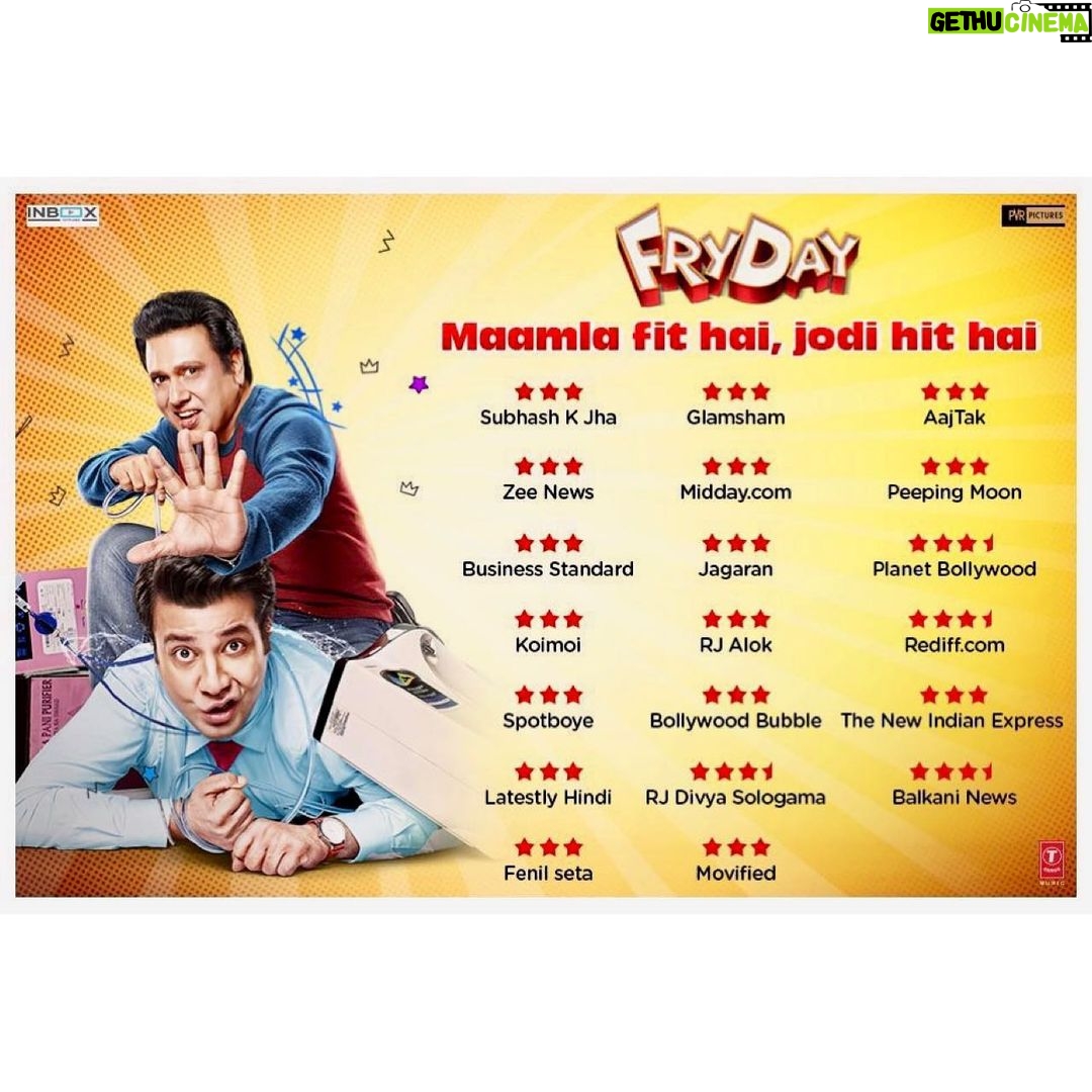 Govinda Instagram - Baithe baithe Kya karey karna hai Kuch kaam shuru karo FRYDAY Leke prabhu ka naam !😁😉 Watch on Zee5 #stayhome #staysafe @abhishekdogra83