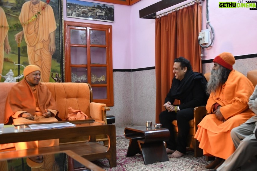 Govinda - 100.5K Likes - It was a Pleasure meeting Chief Minister of Uttar Pradesh Yogi Adityanath ji had a lovely conversation & Thank you so much for all the regards.😊 @myogi_adityanath