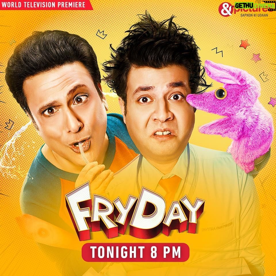 Govinda Instagram - Sunday ko Fryday ka mazza... Watch #fryday tonight at 8pm only on @andtvofficial @andpicturesin @inboxpictures @abhishekdogra83 @fukravarun @diganganasuryavanshi