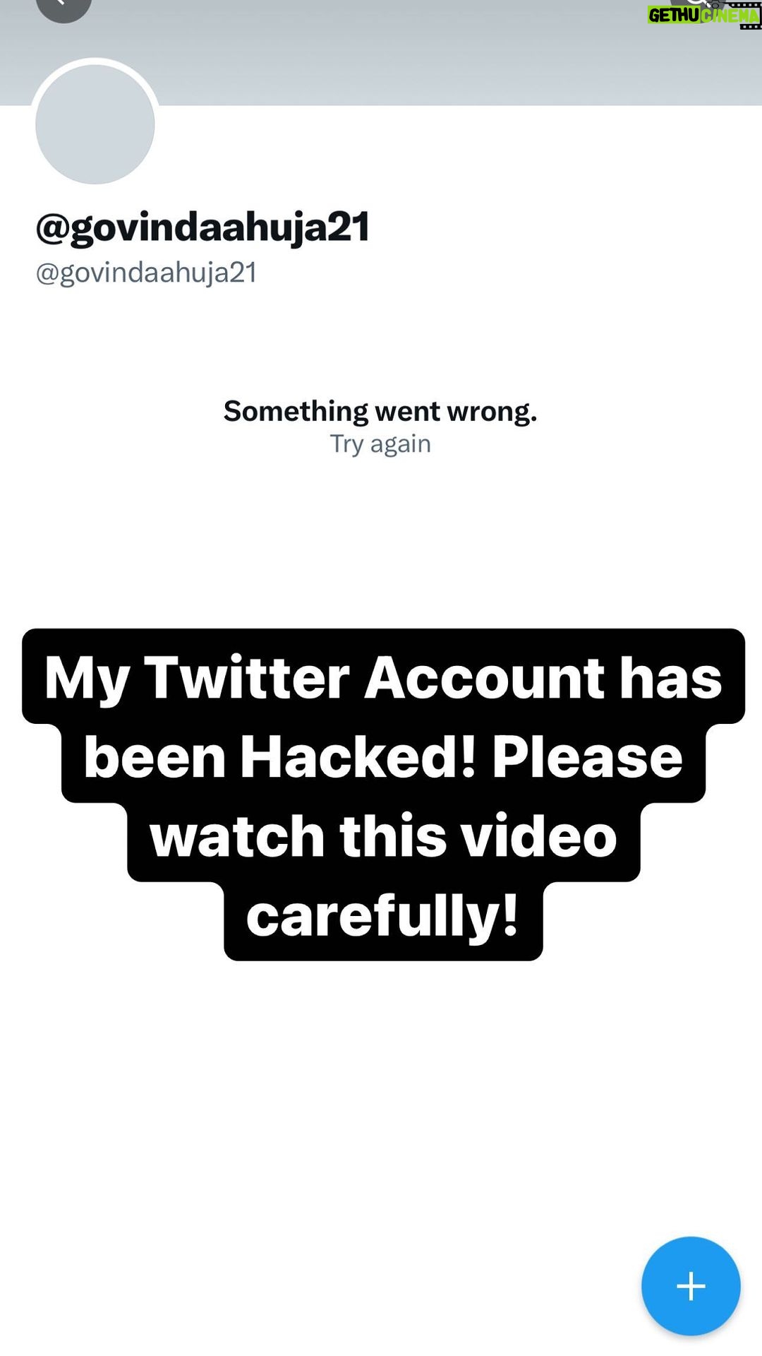 Govinda - 711.4K Likes - Just got a call from @mumbaigirl14 about a Tweet. I would like say that my Twitter account has been Hacked so please do not attribute the Haryana tweet to me.I have not posted it.