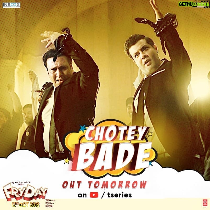 Govinda Instagram - Maza hoga chaar guna, jab saath honge main, mera saala, @MikaSingh aur @music.ankit! π #ChoteyBade out tomorrow, stay tuned! @fukravarun @diganganasuryavanshi @abhishekdogra83 @inboxpictures @tseries.official