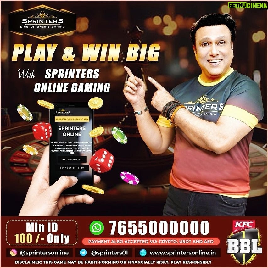 Govinda Instagram - @sprintersonline 𝐒𝐏𝐑𝐈𝐍𝐓𝐄𝐑𝐒 0𝐍𝐋!𝐍€ G@M!NG 👑 INDIA’S MOST TRUST€D 🤝 & SAFEST PLATFORM OF ALL 🇮🇳 💸PL@Y WITH US TODAY AND W!N UNLIMITED 💸 >>>>> L!NK IS IN BIO <<<<<< PL@Y CR!CK€T/FOOTBALL/C@S!N0 TENNIS/HORSE RACE/ IPL/BPL ALL AT ONE PLACE USE CODE:- #GOVINDA T€L€GR@M USERNAME 👇 @sprinters01 JOIN US NOW & GET NEW ID 👇🏻 Link In Bio #Sprintersonlinebook #sprintersonline #sprinters #worldcup #world #sports #sportscards #sprintersofficial #ipl #iplnews #stockmarket #dream11 #sharemarket #cricketnews #cricketupdate #teenpatti #casino #indiacricket #onlinebook #Indiabook #book #game #gamer #india #indiancricketteam #indiaclicks #indianjokes #love ⚠️ᴅɪꜱᴄʟᴀɪᴍᴇʀ⚠️ ᴛʜɪꜱ ɢᴀᴍᴇ ᴍᴀʏ ʙᴇ ʜᴀʙɪᴛ-ꜰᴏʀᴍɪɴɢ ᴏʀ ꜰɪɴᴀɴᴄɪᴀʟʟʏ ʀɪꜱᴋʏ. ᴘʟᴀʏ ʀᴇꜱᴘᴏɴꜱɪʙʟʏ