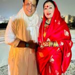 Govinda Instagram - Respect and never-ending love make the relationship lasts forever. Wishing you all a very Happy Karwa Chauth with my one and only.