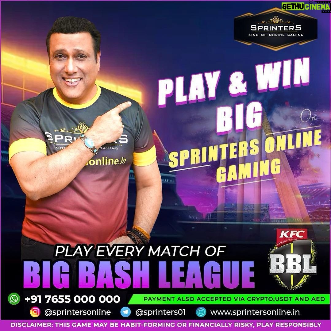 Govinda Instagram - @sprintersonline 𝐒𝐏𝐑𝐈𝐍𝐓𝐄𝐑𝐒 0𝐍𝐋!𝐍€ G@M!NG 👑 INDIA’S MOST TRUST€D 🤝 & SAFEST PLATFORM OF ALL 🇮🇳 💸PL@Y WITH US TODAY AND W!N UNLIMITED 💸 >>>>> L!NK IS IN BIO <<<<<< PL@Y CR!CK€T/FOOTBALL/C@S!N0 TENNIS/HORSE RACE/ IPL/BPL ALL AT ONE PLACE USE CODE:- #GOVINDA T€L€GR@M USERNAME 👇 @sprinters01 JOIN US NOW & GET NEW ID 👇🏻 Link In Bio #Sprintersonlinebook #sprintersonline #sprinters #worldcup #world #sports #sportscards #sprintersofficial #ipl #iplnews #stockmarket #dream11 #sharemarket #cricketnews #cricketupdate #teenpatti #casino #indiacricket #onlinebook #Indiabook #book #game #gamer #india #indiancricketteam #indiaclicks #indianjokes #love ⚠️ᴅɪꜱᴄʟᴀɪᴍᴇʀ⚠️ ᴛʜɪꜱ ɢᴀᴍᴇ ᴍᴀʏ ʙᴇ ʜᴀʙɪᴛ-ꜰᴏʀᴍɪɴɢ ᴏʀ ꜰɪɴᴀɴᴄɪᴀʟʟʏ ʀɪꜱᴋʏ. ᴘʟᴀʏ ʀᴇꜱᴘᴏɴꜱɪʙʟʏ