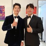 Greg Hsu Instagram - 謝謝百想。 很榮幸能跟 @leejehoon_official 帝勳歐巴ㄧ起頒獎，謝謝如此溫柔的對待。 接下來⋯我的百想日記。🫣☺️
